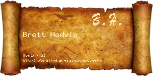 Brett Hedvig névjegykártya